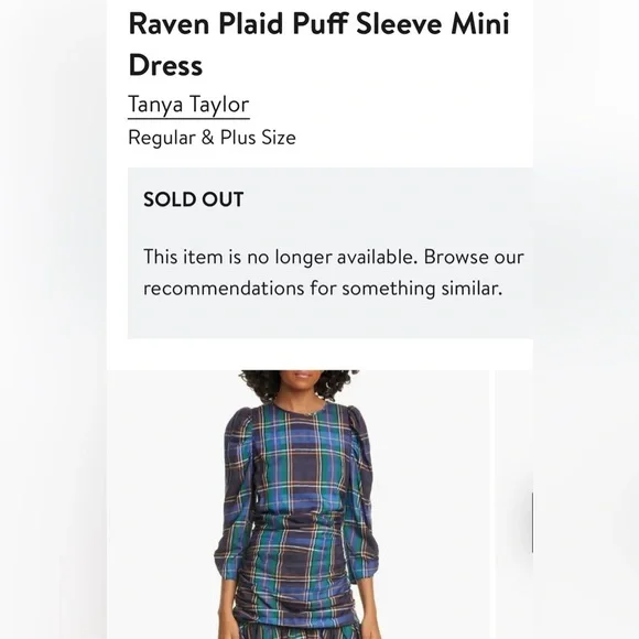 Tanya Taylor Raven Plaid Puff Sleeve Mini
Dress Size 6 - Picture 7 of 9